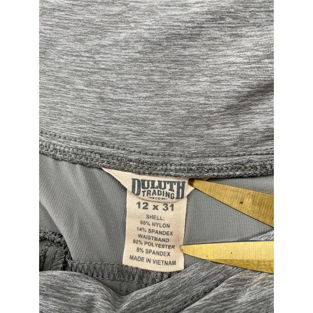 Duluth Trading Dry on the Fly Hiking Pants Womens 12x31 Gray Lightweight Travel